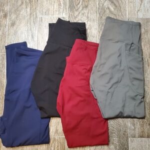 Womens Unbranded Maternity Leggings Set - Black, Red, Blue, Gray